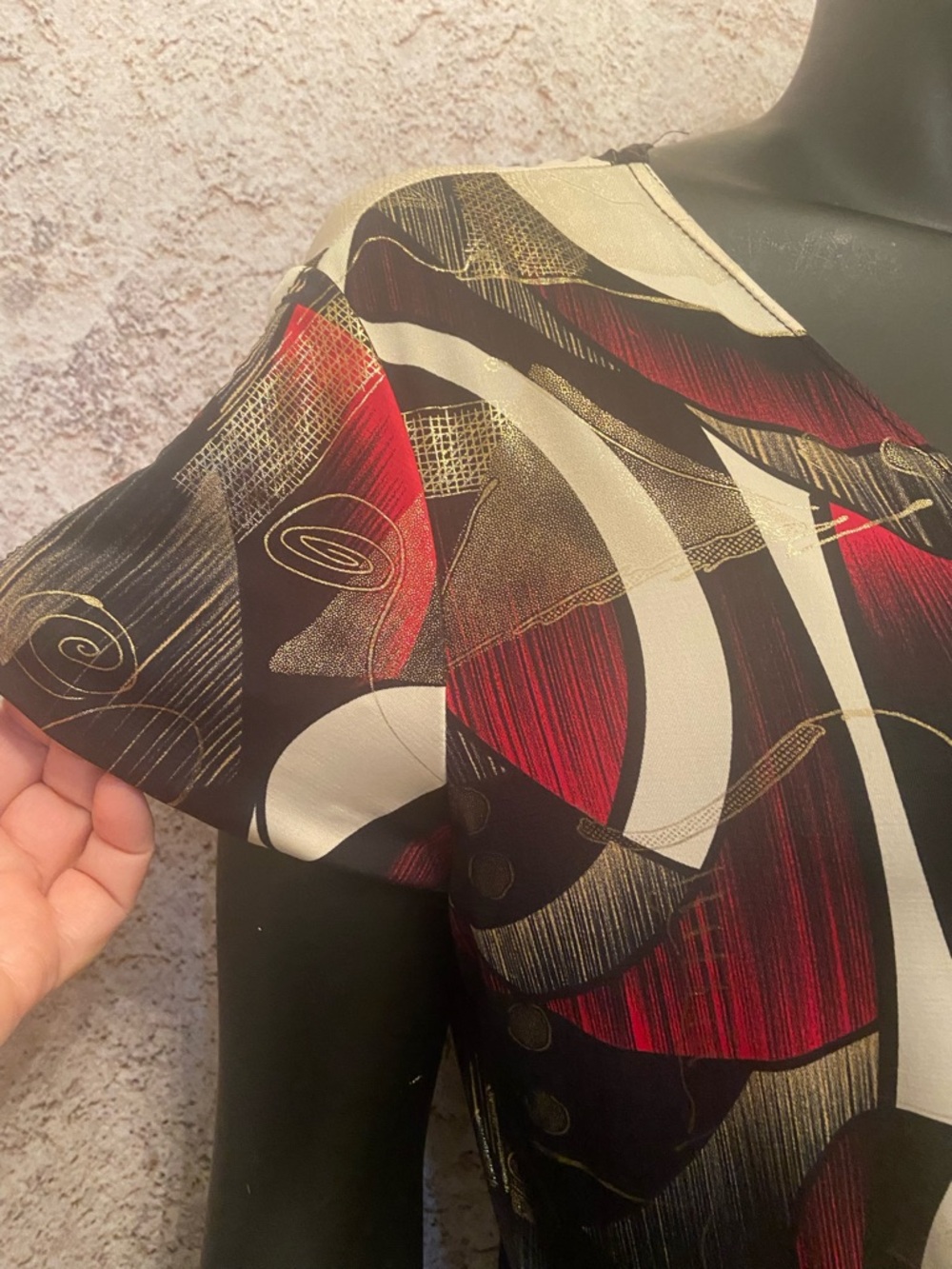 Joseph Ribkoff Multi Coloured Rouched Stretch Dress - Picture 5 of 10